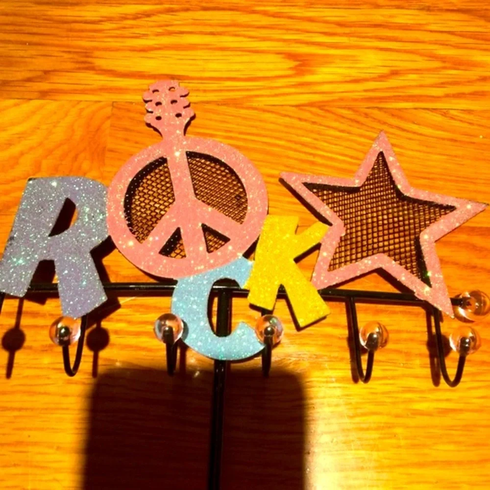 Glittered “ROCK” Jewelry Stand